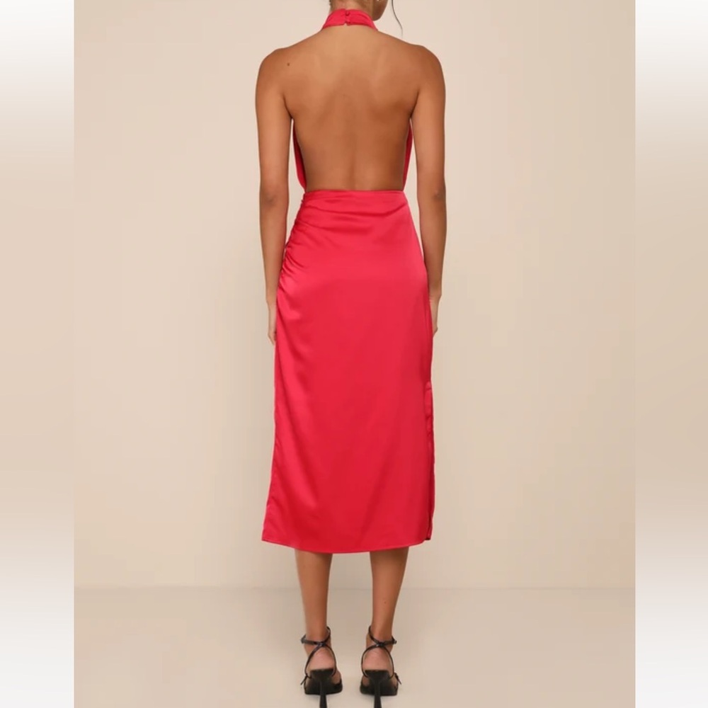 Elegant Pink Backless Dress
